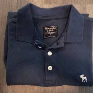 Abercrombie & Fitch Navy Blue Polo Shirt